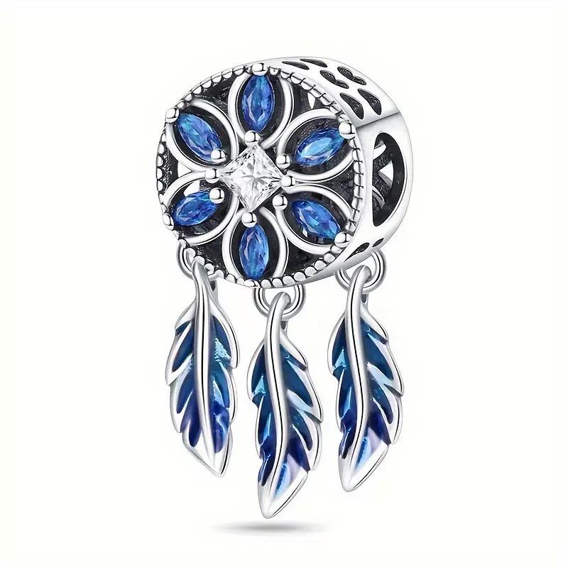 The Latest Copper Blue Dream Catcher Star Series Charm Beads Are Fit For Original Bracelets Necklaces Diy Boutique Jewelry