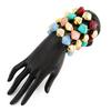 Bohemian Elastic Resin Acrylic Bracelet for Women Retro Stackable Irregular Beaded Bracelet Bangle Party Jewelry