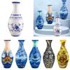 3D Puzzle Vase Blue and White Porcelain Design DIY Flower Vase Home Decoration 160 Pieces Puzzle Vases for Flower Arrangements