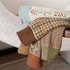 "Damen Retro Hahnentritt & Floral Mittelhohe Verdickte Baumwollsocken für Herbst/Winter"