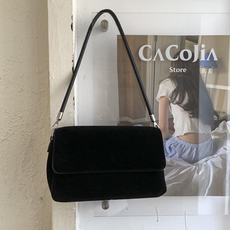 Suede bag women's large capacity 2025 new autumn and winter versatile messenger bag single shoulder underarm commuter small square bag