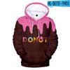 Hip Hop Populární Pohodlné 3D potisk Donut mikiny Pánské/Dámské Mikina Dospělý/Dítě Ležérní Mikiny