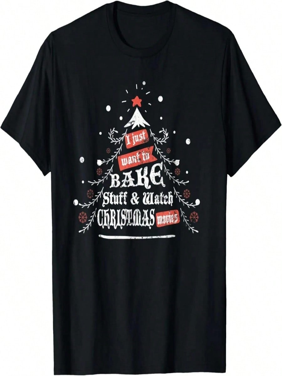 I Just Want To Bake Stuff Watch Christmas Movies Sweatshirt T-Shirt S разноцветный