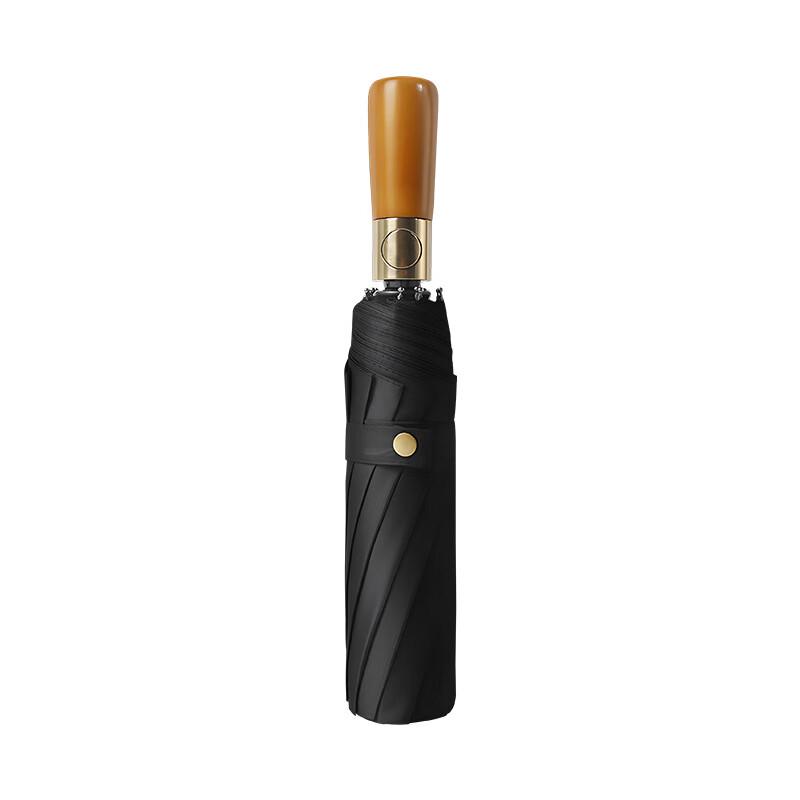 Fully Automatic Windproof UV Protection Folding Umbrella with Wood Handle