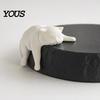 Modern Cat Ornament for Home 3D Printed Lazy Figurine, Sleeping Kitten Desk Decor, Cute Animal Statue Minimalist Room Office, DIY Paintable