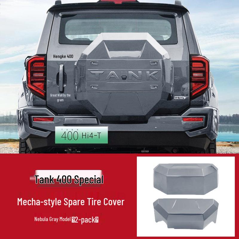 Tank 400 Hi4T/Hi4Z Spare Tire Cover: Original Mecha Style Peeking Design