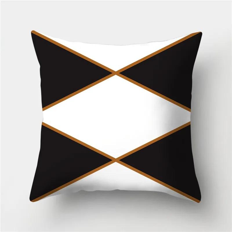 45x45cm black geometric stripes irregular pattern series cushion cover square pillow case home office bedroom decoration