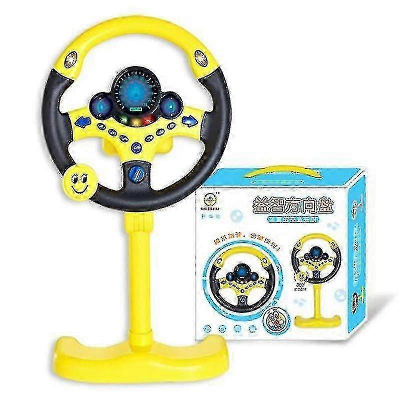Electric Simulation Steering Wheel Toy With Sound Light Educational Car Toy