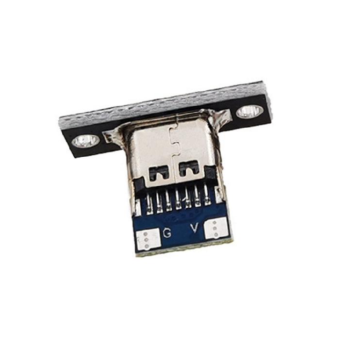 PCB USB C Female Port Connectors Module with Screw Plate for DIY Charging Port Repair and Prototypes Panel Installation Work