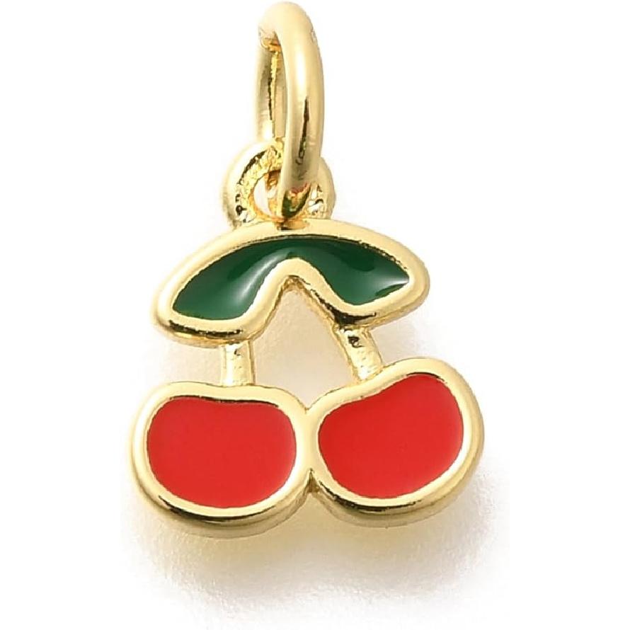 LiQunSweet 20 pcs 10 Styles Vegetable and Fruit Enamel Charms Watermelon Strawberry Banana Carrot Charms for DIY Jewelry Bracelet Necklace Earring