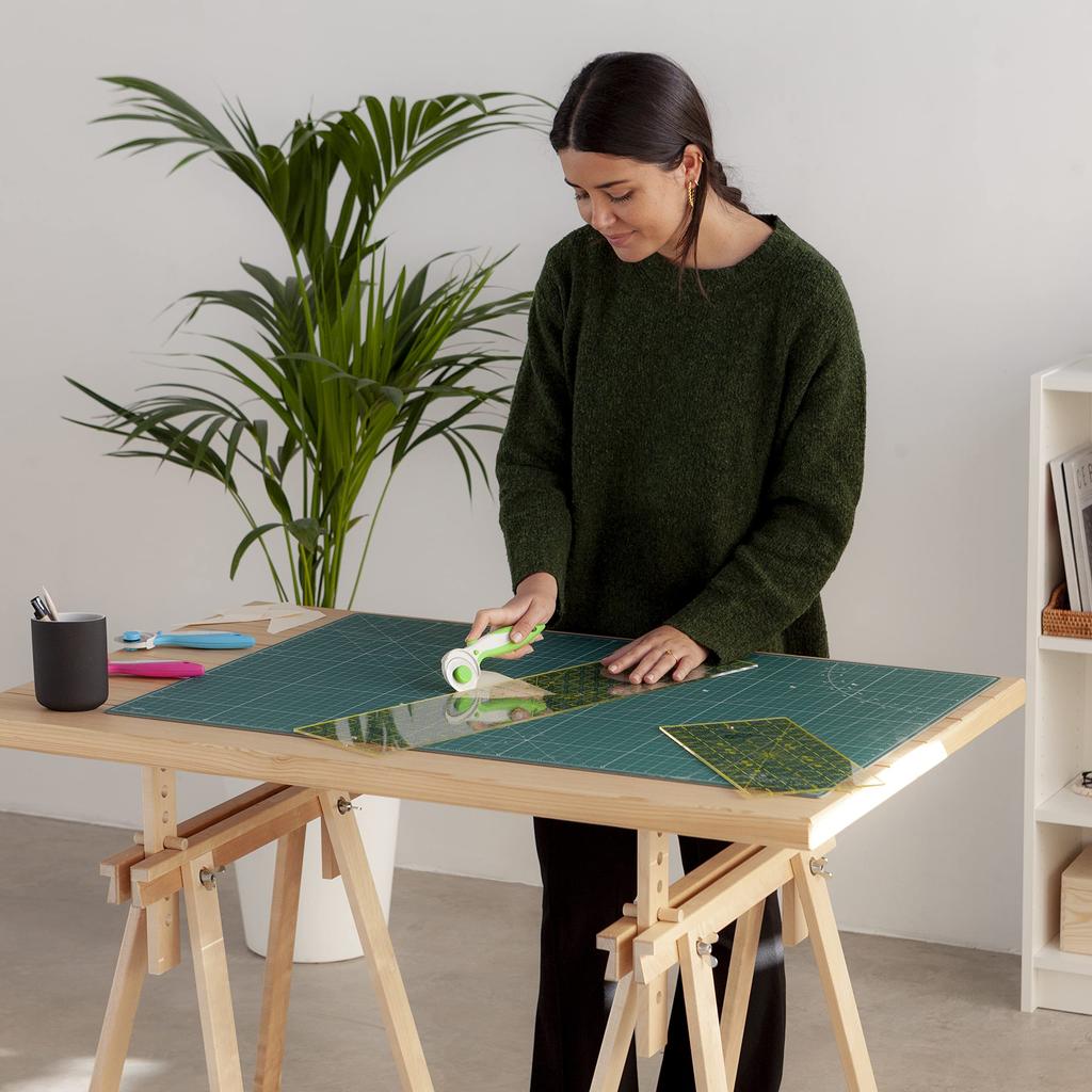 Elan Cutter Mat Handicraft Supplies Double Sided A1 90 X 60cm Green Cutting Mat for Home and Commercial Use