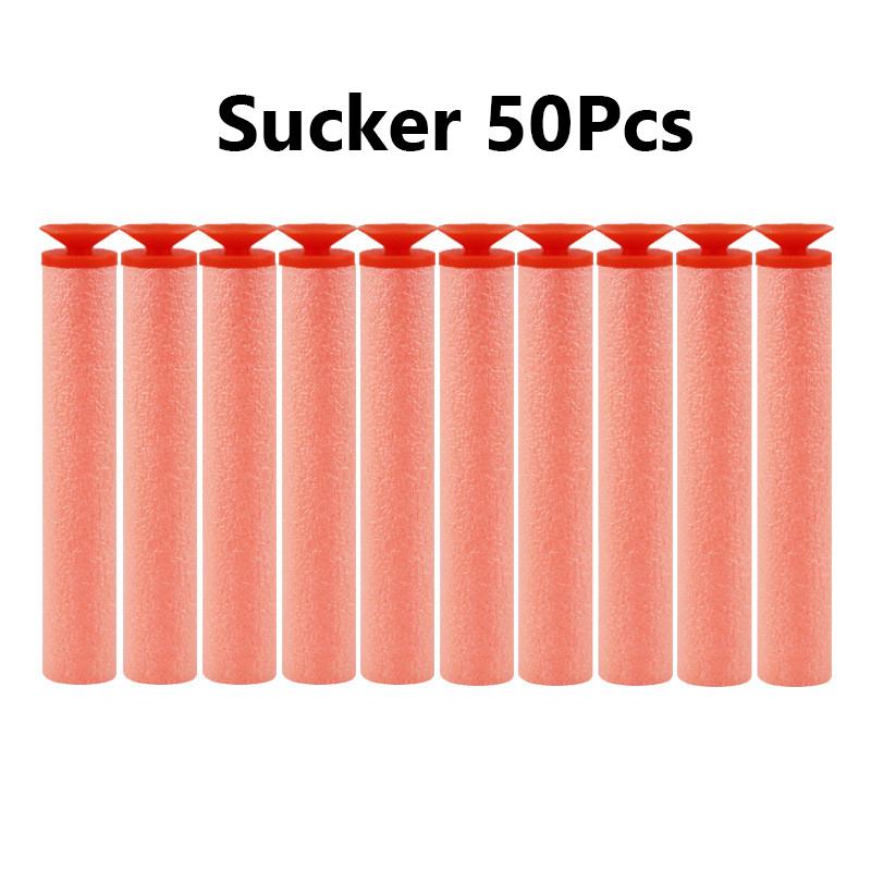 P50/100pcs 7.2cm For Soft Bullets Darts Round Head Refill Sponge Darts Children Toy Gun Sccessories Bullet For Nerf Blasters