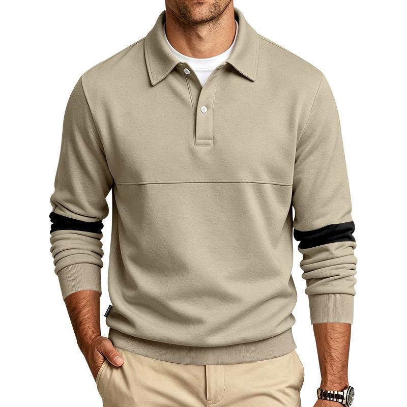 Men S Loose Casual Turn Down Collar Button Polo Shirt For Commute