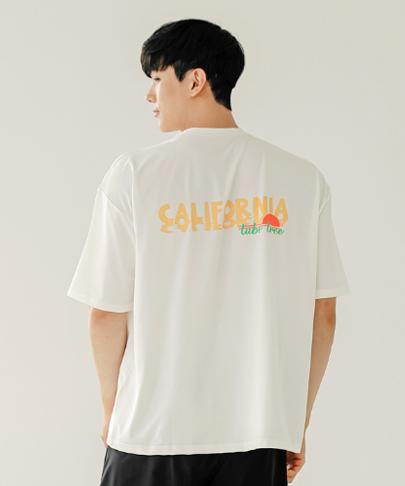 Tyubeuteuli Men'S California Loose Fit Short Sleeve Rash Guard A606 Ivory