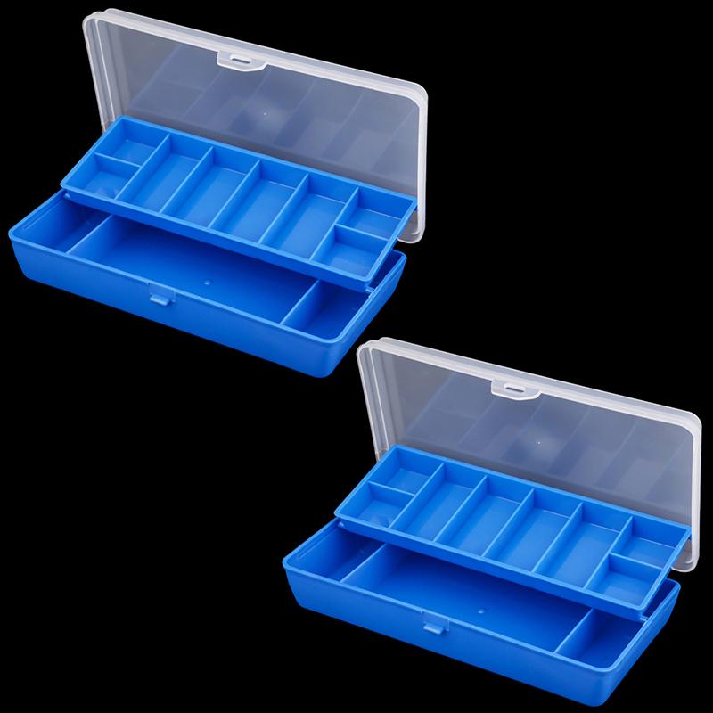 Scatola porta attrezzi da pesca portatile con 11 scomparti, custodia a due piani, accessori per la pesca alla carpa, esche, ganci, esche morbide, scatola porta attrezzi
