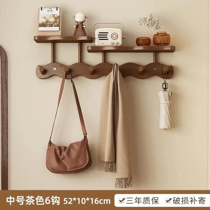 Hanging Hangers On The Wall, Wall Mounted Storage Rack, Simple Entrance Foyer Door, Storage Rack For Clothes And Hats