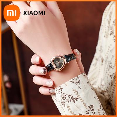 Women's Watch Fashion Rhinestone Heart Dial Leather Band Quartz Watches