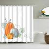 Shower Curtain Set Watercolor Pumpkins Halloween Thanksgiving Pumpkin Fall Serios Polyester Waterproof Shower Curtains Decor