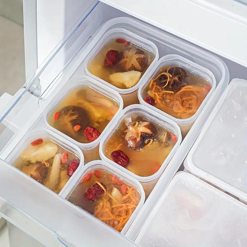 Kitchen Coup Storage Box with Scale Transparent Airtight Lock Leakproof Soup Freezer Storage Container Food Storage Case