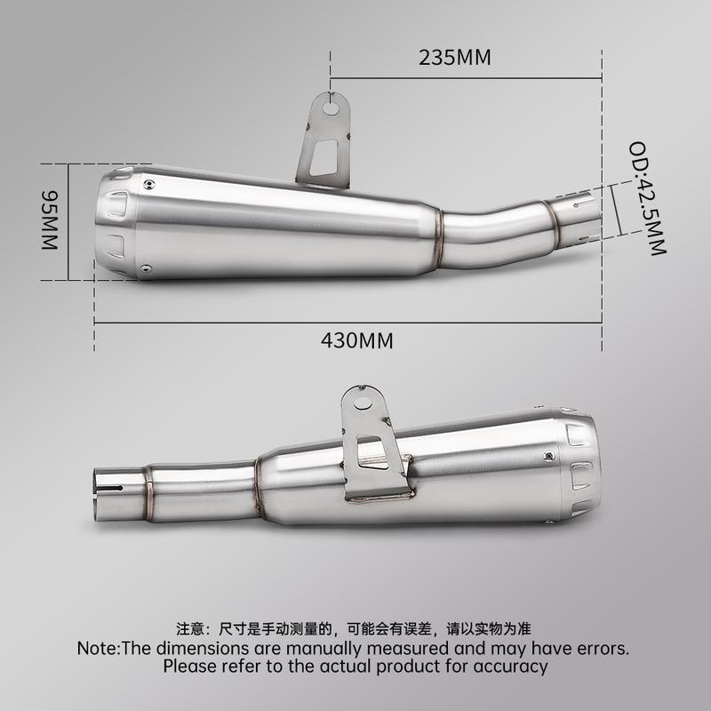 Motorcycle Exhaust Modify Stainless Adapter Middle Pipe Connect Muffler For CFMOTO 450SR 450SS 450 SR SS 2022-2025