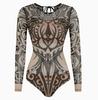 Women's One-Piece Swimsuit Quick-Dry Print Skin Tone Tie Swimwear for Summer Beach