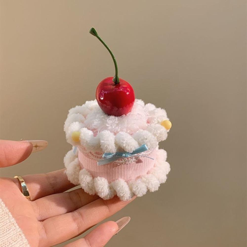 Plush Cherry Hairpin Cupcake Shape Mini Top Hat Cute Party Headdress Gift