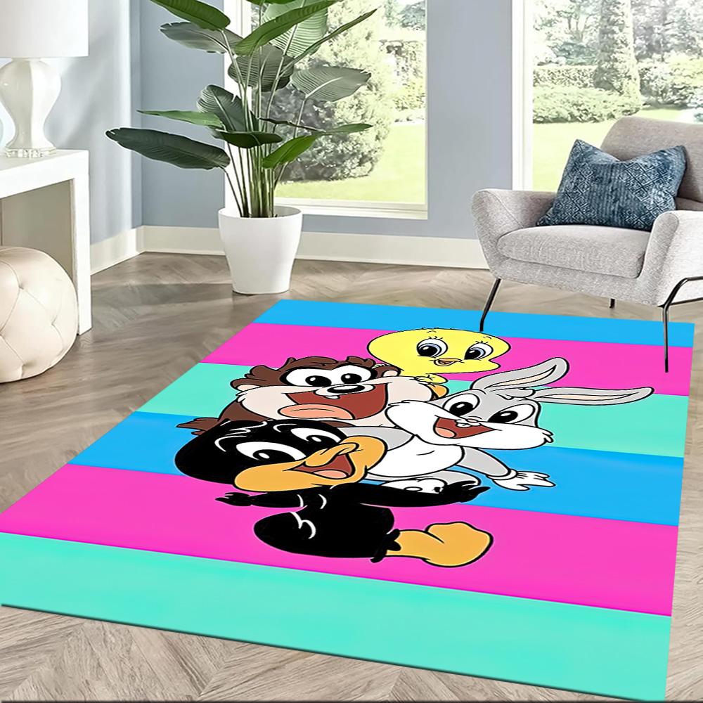Classic Looney Tunes Characters Square rugs are a great choice for living rooms, bedrooms, home décor, and as gifts.