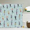 Funny Animal Print Shower Curtain Cute Cartoon Animal Bath Curtain For Bathroom Bathtub Bathing Cover Shower Curtains Home Decor