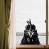 Customizable Poultry Window Film Black White Rooster Stickers, Realistic Farm Chicken Head Interesting Interior Glass Layouts Decals, Waterproof