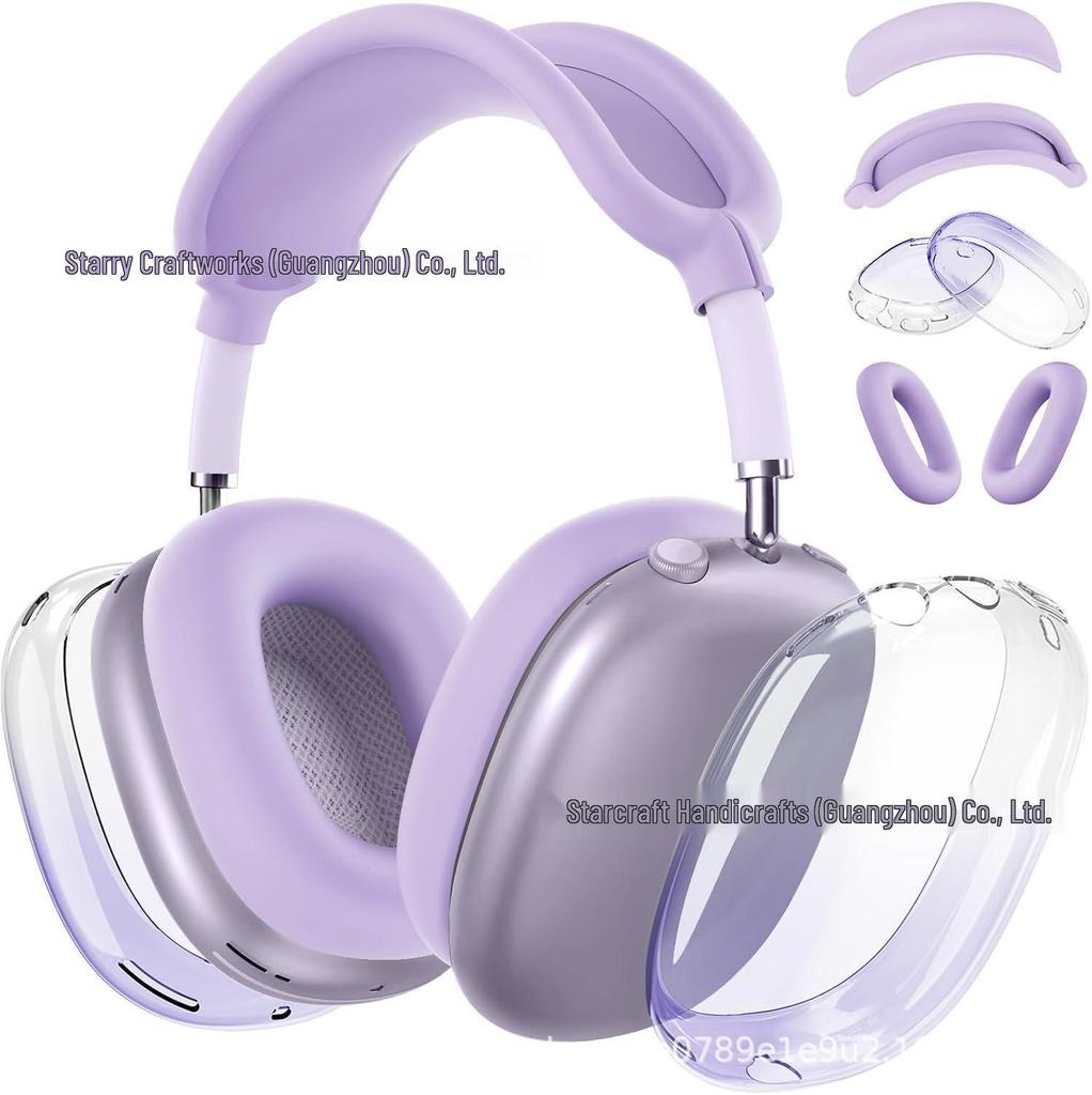 AirPods Max TPU Transparent Gradient Protective Case: Headband & Ear Cup Cover