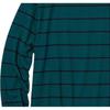 Uniqlo T-shirt a maniche lunghe con scollo rotondo a righe Unisex Top Verde acqua 453565-55