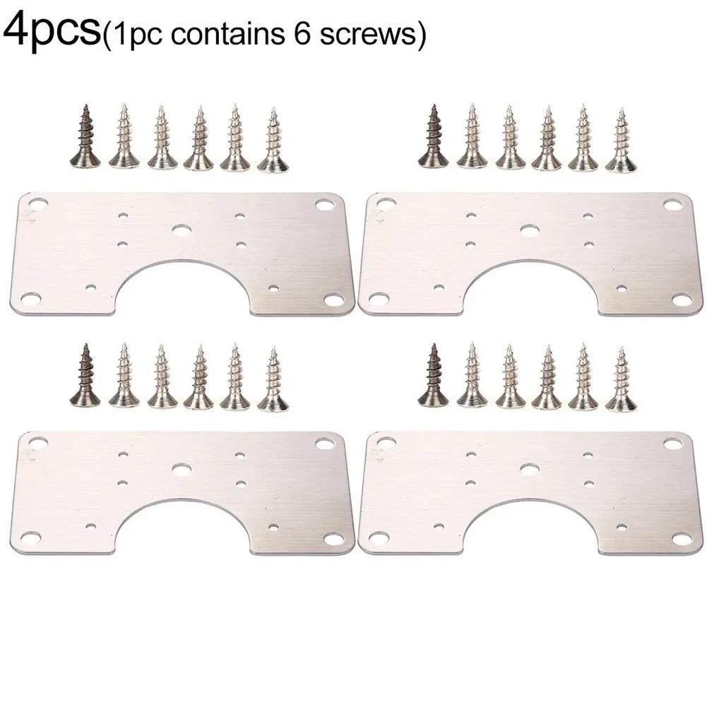 Hinge Repair Plate Cupboard Door Hinge Fixing Plate Door Hinge Repair Kit Mounting Repair Side Panels Cabinet Door Connection