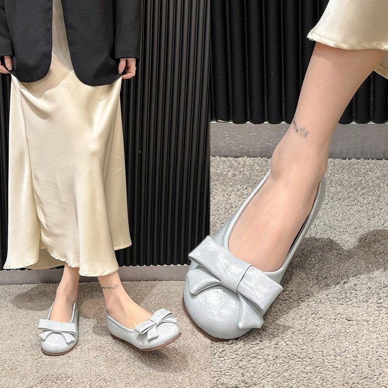 Mit Rock zartblau Schleife leichter Mund Einzelschuhe Damen Frühling neu Temperament Mary Jane Schuhe