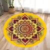 Traditional Mandala Carpet Mat Rug Ethnic Gold Pattern Vintage Ornate Warm Tones Modern Living Room Home Deco Soft Floor Mat