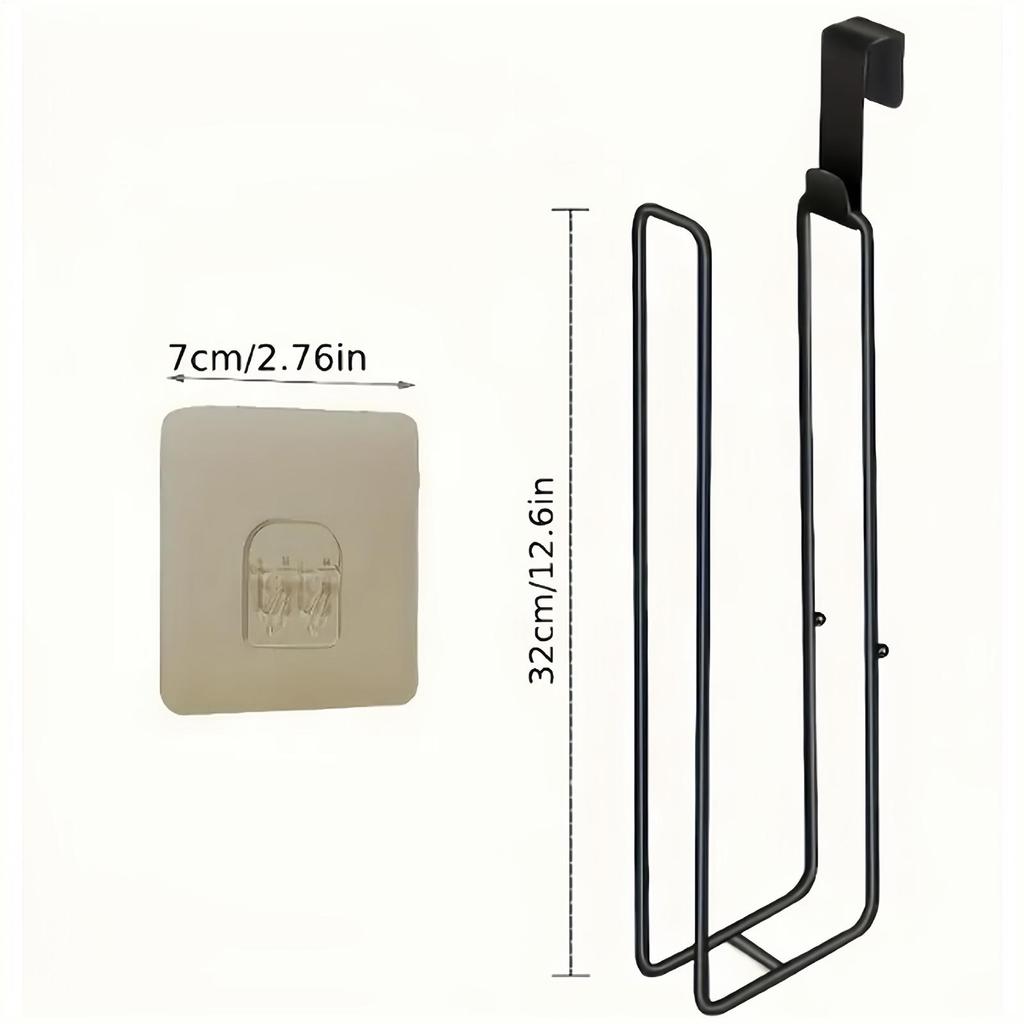 Toilet Paper Holder Wall Mount Toilet Paper Storage Holder Wall Mounted Iron Tissue Organizer No Drilling Iron Tissue Organizer