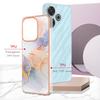 For Xiaomi Redmi 13 4G Case with IMD Marble Flower Pattern TPU Mobile Back Cover