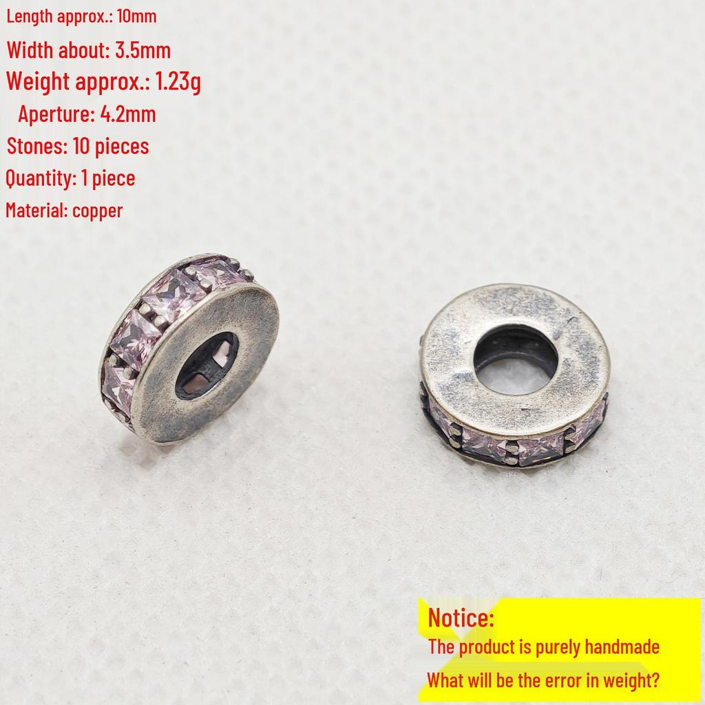 Silver Plated White Copper Water Drop & Star Beads with Round Clasp for DIY Accessories