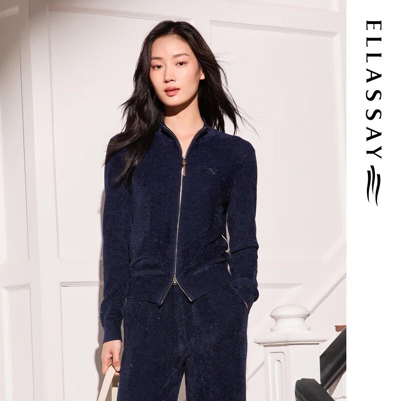 

ELLASSAY Women s Slim-Fit Chenille Sequin Knit Top S