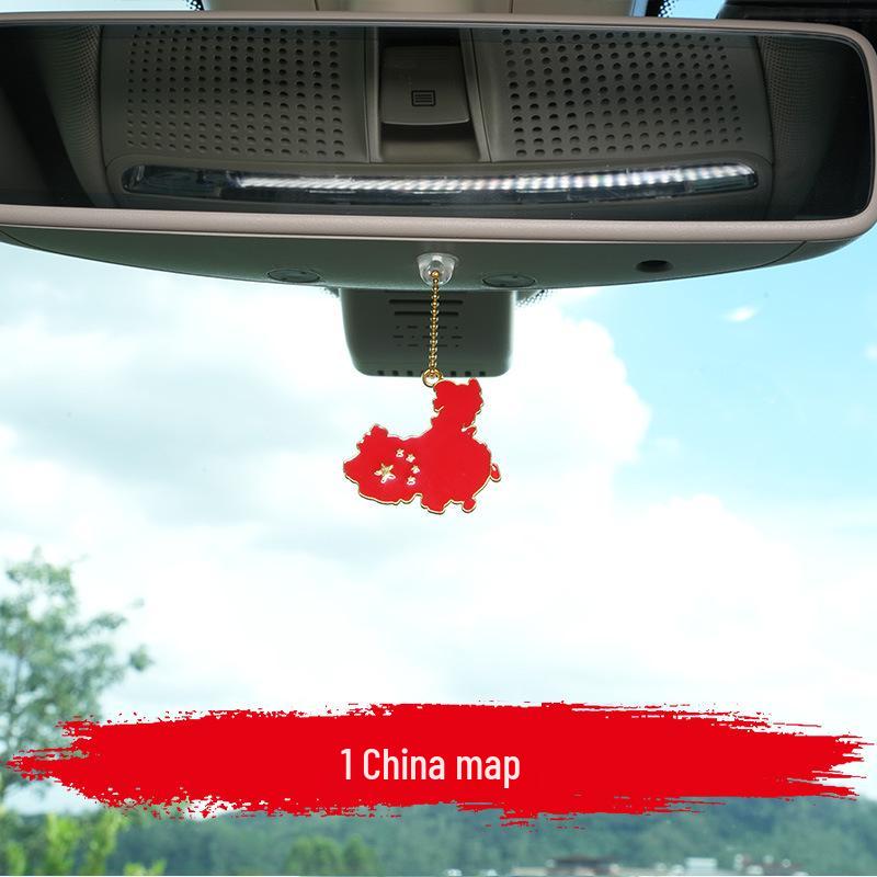 

Patriotic Five-Star Red Flag Car Pendant