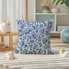 Classical Aesthetics Blue White Porcelain Pillow Case Double-Sided Plush Sofa Cushion Covers Organic Breathable Invisible Zipper