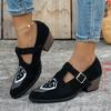Fashion 2025 New Model Black Silk Velvet WoMen's Loafers Handmade Embroidered Slip-On Slippers Shoe Plus Size