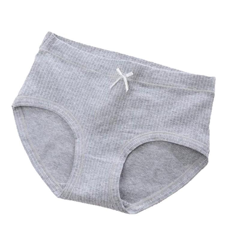 Women's Pure Cotton Mid-Waist Briefs - Breathable, Comfortable, Hip-Hugging, Colored Briefs for Young Girls
