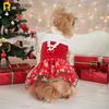 Weihnachtshundekleidung Weihnachtsrentier Weihnachtsmann Kreatives Weihnachts-Hundewärmendes Schneeflocken-Paillettenkleid Kreatives Haustier-Verkleidung