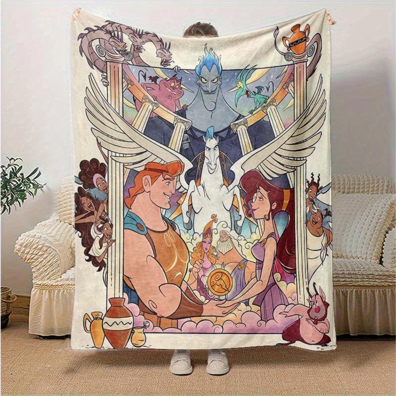 1pc Hercules & Megara, Disney s Hercules, Home Decor Blanket, Throw Blanket, Gift Idea, Flannel Blanket, Perfect for Bedroom, Living Room, Travel, Cam 130x150cm