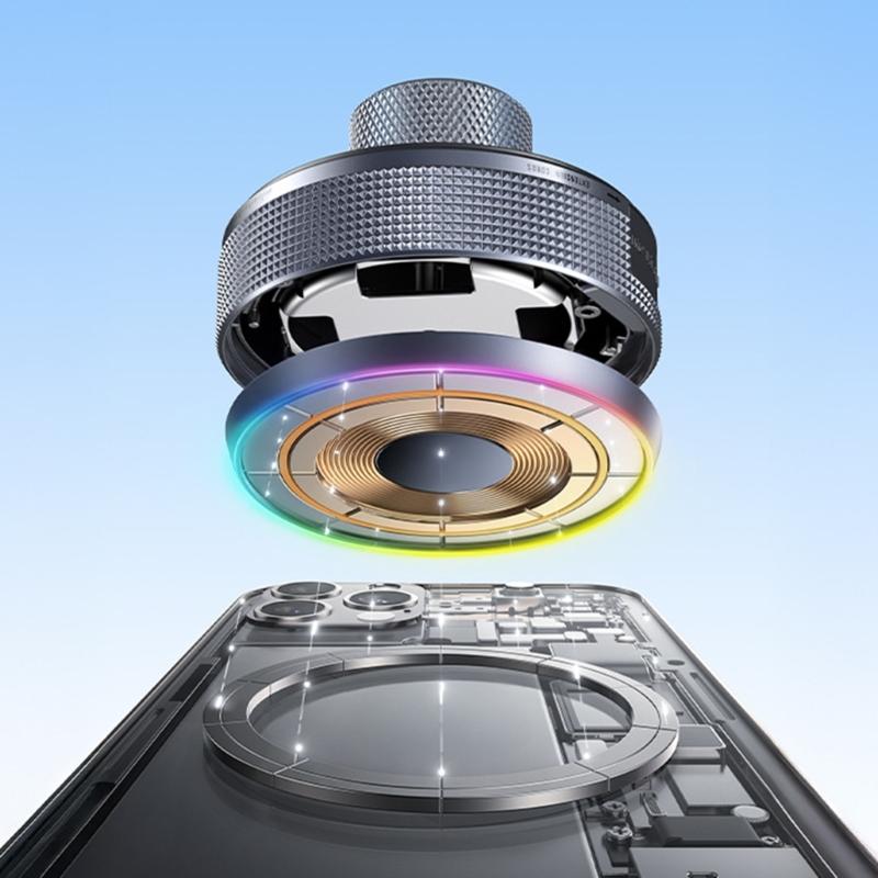 15W Wireless Fast Charging Stand Bracket for Phone 17 16 Aluminum Construction Desktop 360 Degree Rotating Phone Stand