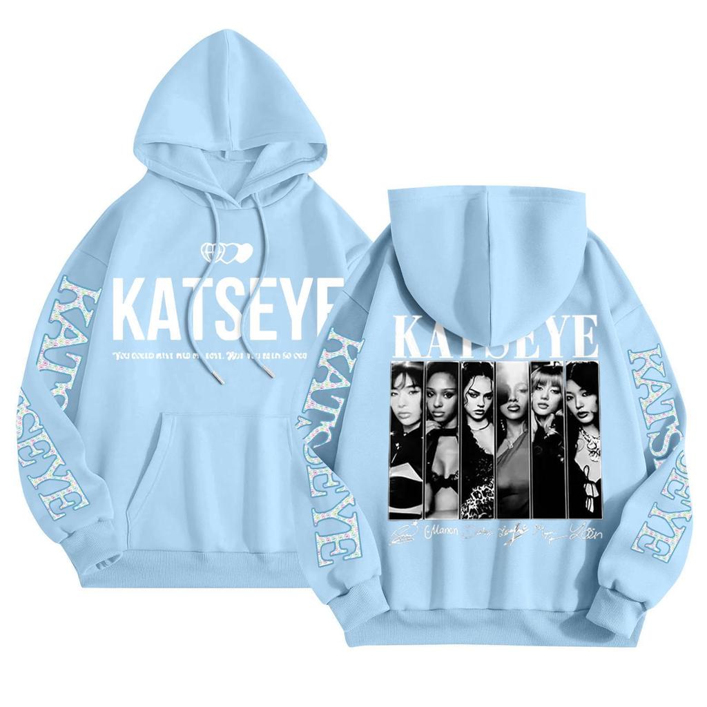 Unisex Mode Leichter Langarm-Pullover mit Taschen Bedruckter Hoodie