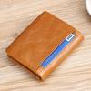 Trifold Retro RFID Leather Wallet for Men - Short Anti-Theft with Multiple Card Slots