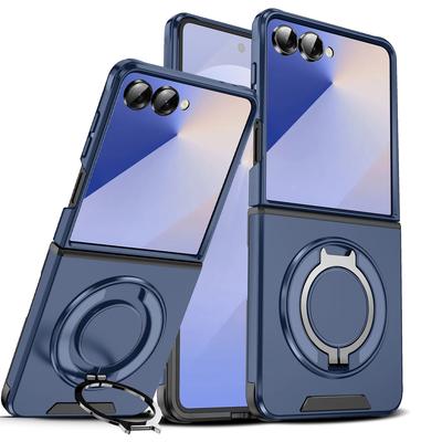 Ring Stand Magnetic Protective Plastic Case for Samsung Galaxy Z Flip 7 Flip7 FE Flip6 Flip 6 Zflip7 5G