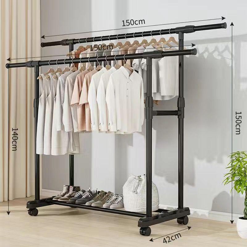 Bold Vertical Clothes Rack: Floor-Standing Drying Rod for Home or Balcony