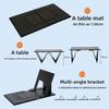 6-in-1 Function Foldable Laptop Stand PU Leather  Portable Laptop Desk Adjustable Ultra-Thin Profile Lap Tablet Holder